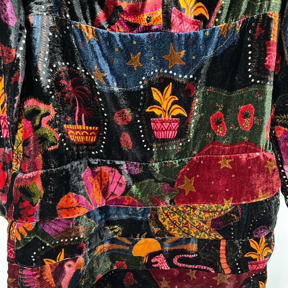 Farm Rio Crazy‎ Mix Velvet Mini Dress - Picture 11 of 14